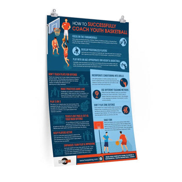 How to Successfully Coach Youth Basketball Premium Matte vertical poster HoopsKing